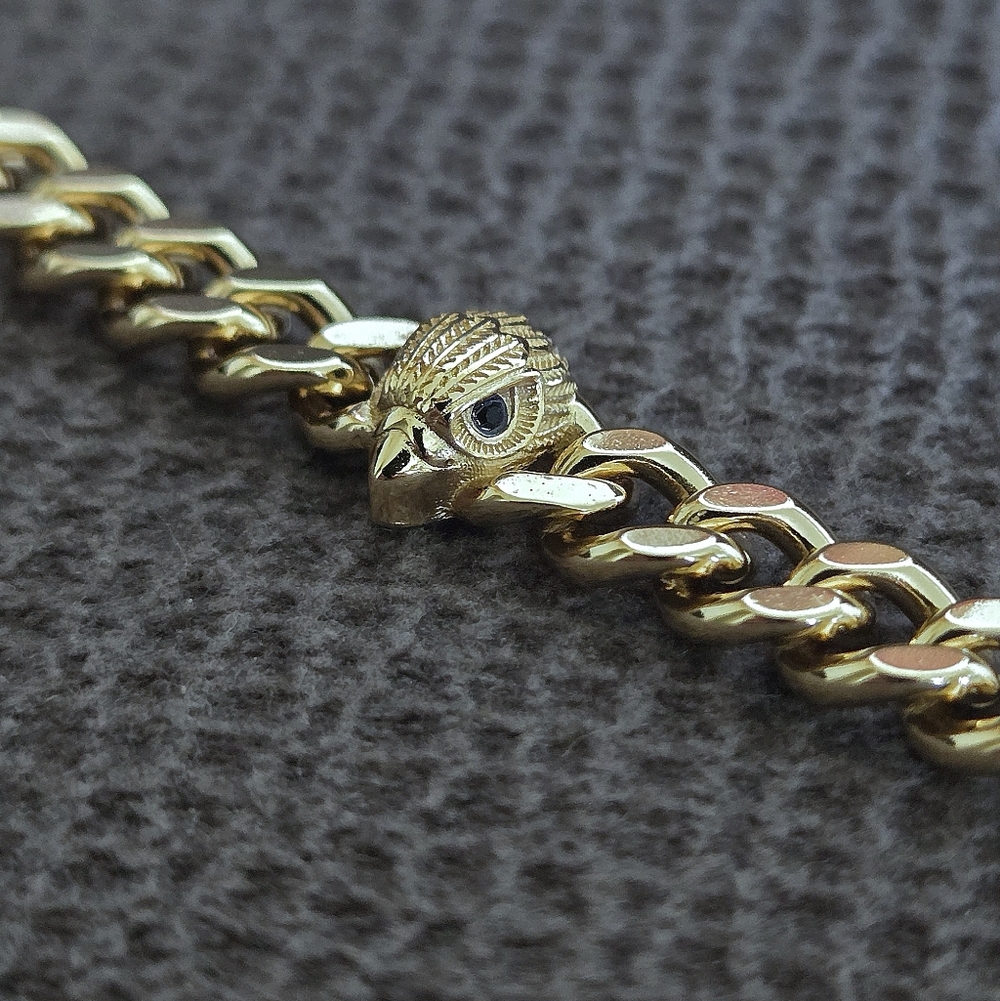 Kurt Geiger Gold Chain Bracelet with Pavé Animal Head Accent - Picture 2 of 16